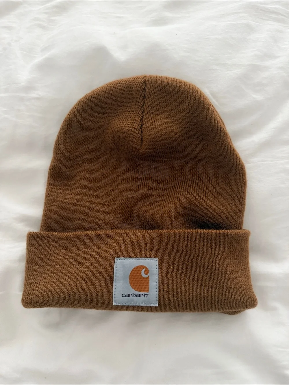 Carhartt Brown Cuffed Logo Beanie